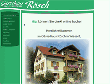 Tablet Screenshot of gaestehaus-roesch.de